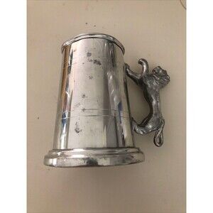 Lion Pewter STEIN TANKARD Irish Timolin Made in Ireland Vintage